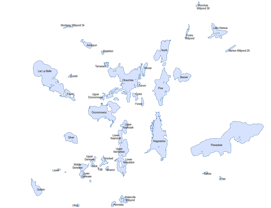 Lake Country Lakes Map SMALL